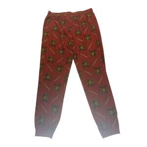 Harry Potter Hogwarts Sleep Pants Burgundy Pajama Bottoms Lounge Large